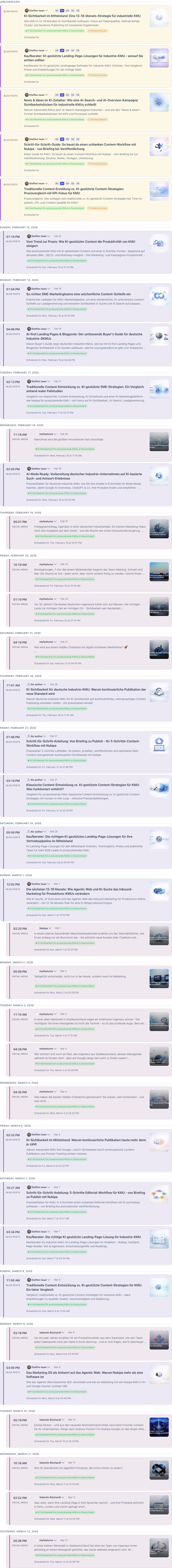Nukipa Content Calendar